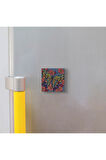 Kelebek Baskılı Taş Magnet 5X5