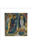 Kapadokya Göreme Karanlık Kilise Freski - Lazarus'un Dirilişi Baskılı Taş Magnet 5X5