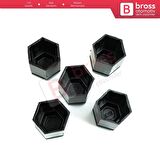 Opel Astra G H Corsa C D E Meriva A B Vectra C Zafira A 1008209 İçin 5 Adet Siyah Bijon Kapağı 26 mm