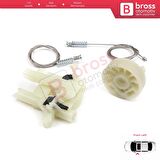 Fiat 500 2007-On 2/3 Kapı Hatchback Cabrio 68070267AD İçin Elektrikli Ön Sol Cam Kriko Tamir Seti