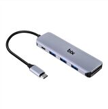 Bix Type-C to TF SD Kart Okuyucu PD USB 3.0 Hub Çoklayıcı Dönüştürücü Adaptör