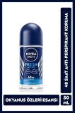 Nivea MEN Erkek Roll On Deodorant Fresh Active 50ml, Ter ve Ter Kokusuna Karşı 48 Saat Deodorant Koruması