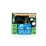 Kablosuz 433MHz 12V 1 Kanallı Röle Modülü (Uzaktan Kumanda İle Birlikte)