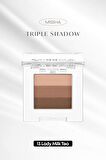 Yumuşak Dokulu, Dökülme Yapmayan 3 Renkli Göz Farı Triple Shadow (No.13 Lady Milk Tea)