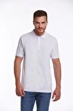 Beyaz Regular Fit %100 Pamuk Polo Yaka Tişört | M