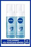 Nivea Karma ve Normal Cilt için Canlandırıcı E Vitamini&Hydra IQ Yüz Temizleme Köpüğü 2x150 ml 