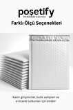 Balonlu Beyaz Kargo Poşeti 10x15+5 cm | 140 gr Bantlı Patpatlı Kargo Poşeti | 50’li E-Ticaret Poşeti