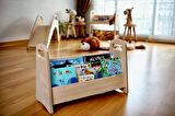 Pikler Montessori Kitaplık  | Küçük Boy Ahşap Çocuk Kitaplık |  Çocuk için Taşınabilir Kitaplık