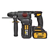 CAT DX21 18Volt 4.0Ah 2.2J Li-ion Çift Akülü Şarjlı Kömürsüz Profesyonel SDS-Plus Pnömatik Kırıcı/Delici