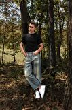Erkek Skater Fit Jean Pantolon Tint Yeşil