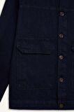 DeFacto Slim Fit Dar Kesim Kontrast Yakalı Mevsimlik Baharlık Jean Ceket E5490AX25SPNM34