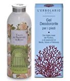 "SET" L'Erbolario Gül Parfümlü Talk Pudrası ve Koku Giderici Deodorantlı Ayak Jeli Seti
