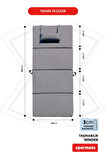 XPERMATE Katlanır Şezlong Minderi - Taşınır Kamp Yatağı Su Itici Solmaz Kumaş 180x60x3 Antrasit Ultraluks