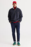 Loose Fit Bato Yaka Pamuklu Sweatshirt