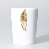 Leaf Diş Fırçalık Beyaz Altın