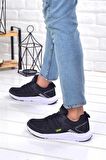 Jump Erkek Spor Ayakkabı Günlük Fileli Siyah/Neon 24865