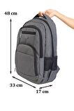 Case Club Laptop Sırt Çantası 15,6'' USB Aparatlı Darbe Emici Koruma Su Geçirmez Kumaş