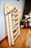 Pikler Üçgeni ve Rampa Seti | Montessori Ahşap Tırmanma Oyuncağı | Tırmanma Üçgeni ve Rampa Seti