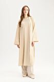 DeFacto Relax Fit Şal Yaka Krinkıl Kumaş Uzun Kimono E1816AX25SPBG757