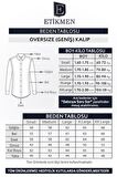 Bej Beyaz Çizgili Oversize Erkek Gömlek
