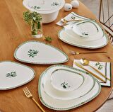Karaca Fine Pearl Extra Simone 62 Parça 12 Kişilik Yemek Takımı Gold