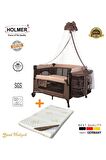 Holmer Coolstyle Anne Yanı Cibinlikli  Oyun Parkı/Park Yatak Gri 70x110cm   Aloevera Yatak