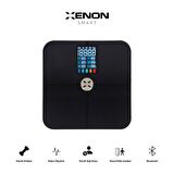 Xenon Smart Akıllı Tartı Dijital Mobil Uygulama Denetimli Nabız Ölçer, Yağ, Kemik, Kas Kütlesi Ölçen, Vücut Veri Analizi için Bluetooth Baskül, Apple Health/Google Fit Uyumlu Max180 kg X8702