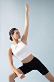 DeFactoFit Slim Fit Dar Kesim Bisiklet Yaka Ribana Basic Düz Sporcu Atlet Z6573AZ24SPER105