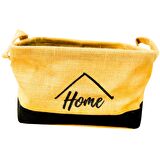 Home Jüt Hasır Ev Düzenleyici Mutfak Banyo Salon Sepeti Katlanır Sıvı Korumalı Büyük