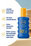 Nivea Sun Güneş Koruyucu Vücut Spreyi 200ml Spf50 Ve Q10 Sıkılaştırıcı Bronzluk Losyon 200ml, Çanta Hediye