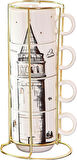 Karaca X Ist Collection Galata 4 Parça Standlı Mug Kupa