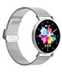 Fro LW43 Silver Kasa 43 mm Silver Çelik Hasır Kordon Akıllı Saat