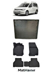 Volkswagen Caddy 2021 Model 5D Premium Ekstra Havuzlu Paspas Ve Bagaj Havuzu Set