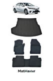 Toyota Corolla 2017 Model 5D Premium Ekstra Havuzlu Paspas Ve Bagaj Havuzu Set