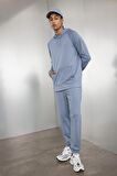 DeFacto Mavi DeFactoFit Standart Fit Kapüşonlu Cepli Sporcu Sweatshirt C9171AX24AUBE808