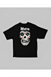 Müzik Grubu Misfits Baskılı Unisex Oversize Tişört