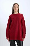 DeFacto Regular Fit Bisiklet Yaka Basic Düz Kazak Tunik D2444AX24WNRD328