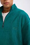 DeFacto Comfort Regular Fit Rahat Kalıp Dik Yaka Baskılı Polar Sweatshirt C7793AX24AUGN383