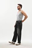 Erkek Skater Fit Jean Pantolon Antrasit