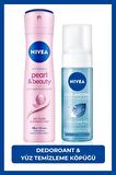 Nivea Kadın Sprey Deodorant Pearl&Beauty 150ml, 48 Saat Koruma ve Canlandırıcı Yüz Temizleme Köpüğü 150ml