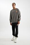 DeFactoFit NBA Los Angeles Lakers Oversize Geniş Kalıp Bisiklet Yaka Sırt Baskılı Kalın Sweatshirt C9254AX24AUGR211