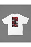 Dergi Kapağı Deadpool Baskılı Oversize Unisex Marvel Tişört