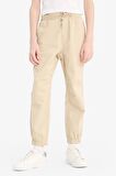 DeFacto Erkek Çocuk Lastikli Paça Basic Düz Gabardin Jogger Pantolon B6713A825SMBG732