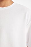 DeFacto Comfort Regular Fit Rahat Kesim Bisiklet Yaka Kısa Kollu Ağır Kumaş Basic Düz Beyaz Tişört B4444AX24AUWT34