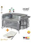 Holmer Maxi Comfort Coolstyle Anne Yanı-deluxe Kumaş Premium Oyun Parkı Bej + Aloevera Yatak 70x110 Cm