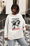 Kendrick Lamar Damn Baskılı Unisex Oversize Rapper Sweatshirt