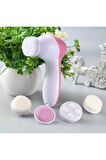 5 In 1 Pilli Yüz Temizleme Peeling Fırça Seti Güzellik Bakım Seti Beautiful Care Massager 1 Adet