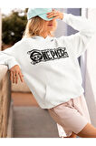 One Piece Anime Karakter Baskılı Unisex Oversize Hoodie