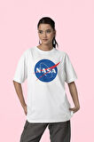 Uzay Nasa Baskılı Unisex Oversize Tişört