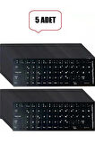 5 Adet Türkçe F Klavye Etiketi Laptop Pc Sticker Kaliteli Pvc-Keyboard Sticker PVC Harf Çıkartmaları